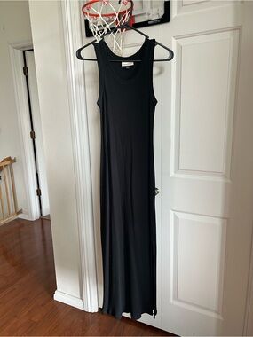 Universal Thread Black Cotton Sleeveless Midi Tank Dress